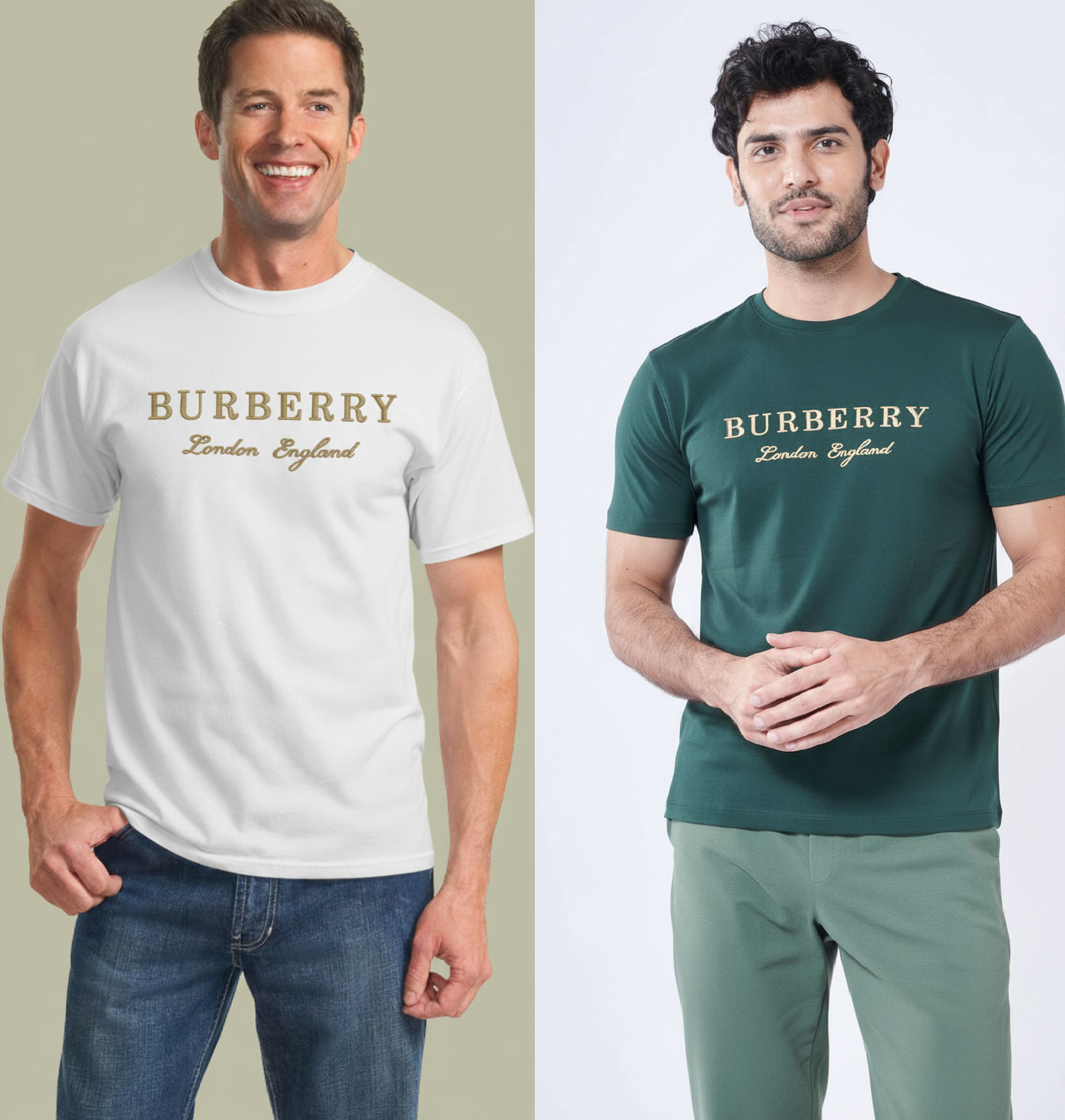 burberry london england embroidered export QC tshirt